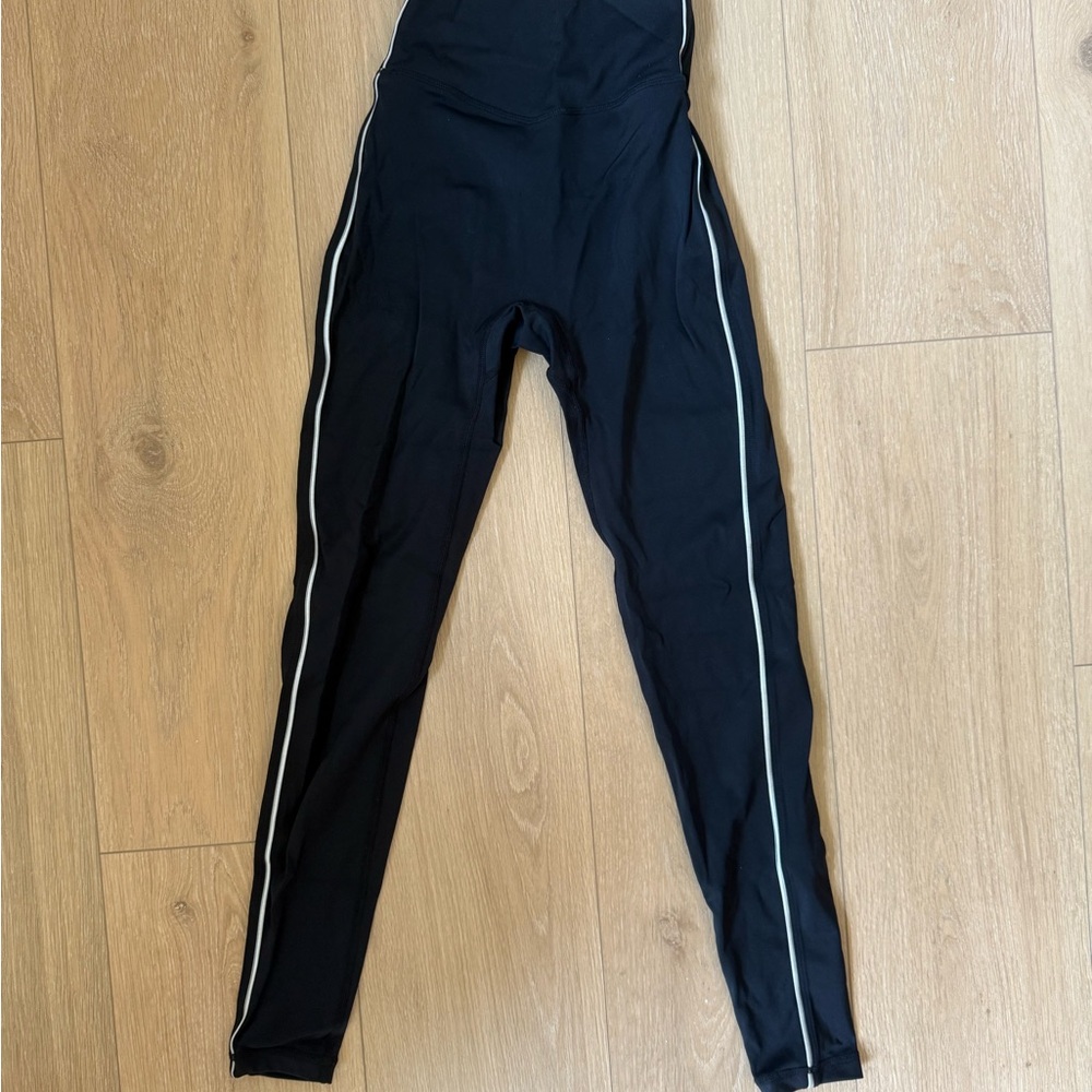 Buffbunny Collection Black Leggings with White Accents